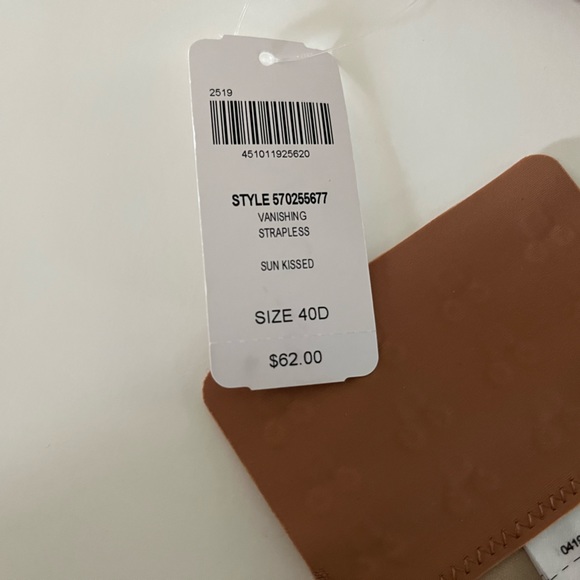 SOMA - Vanishing Strapless Bra, Size 40D, Sun Kissed - Picture 3 of 3